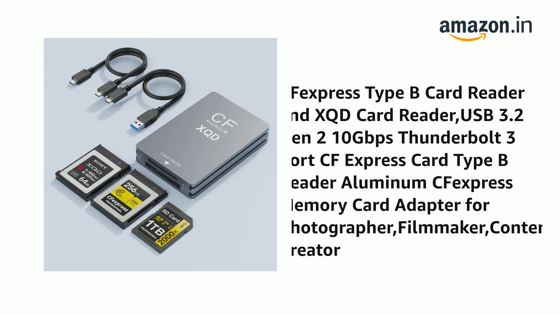 CFexpress Type B Card Reader and XQD Card Reader,USB 3.2 Gen 2